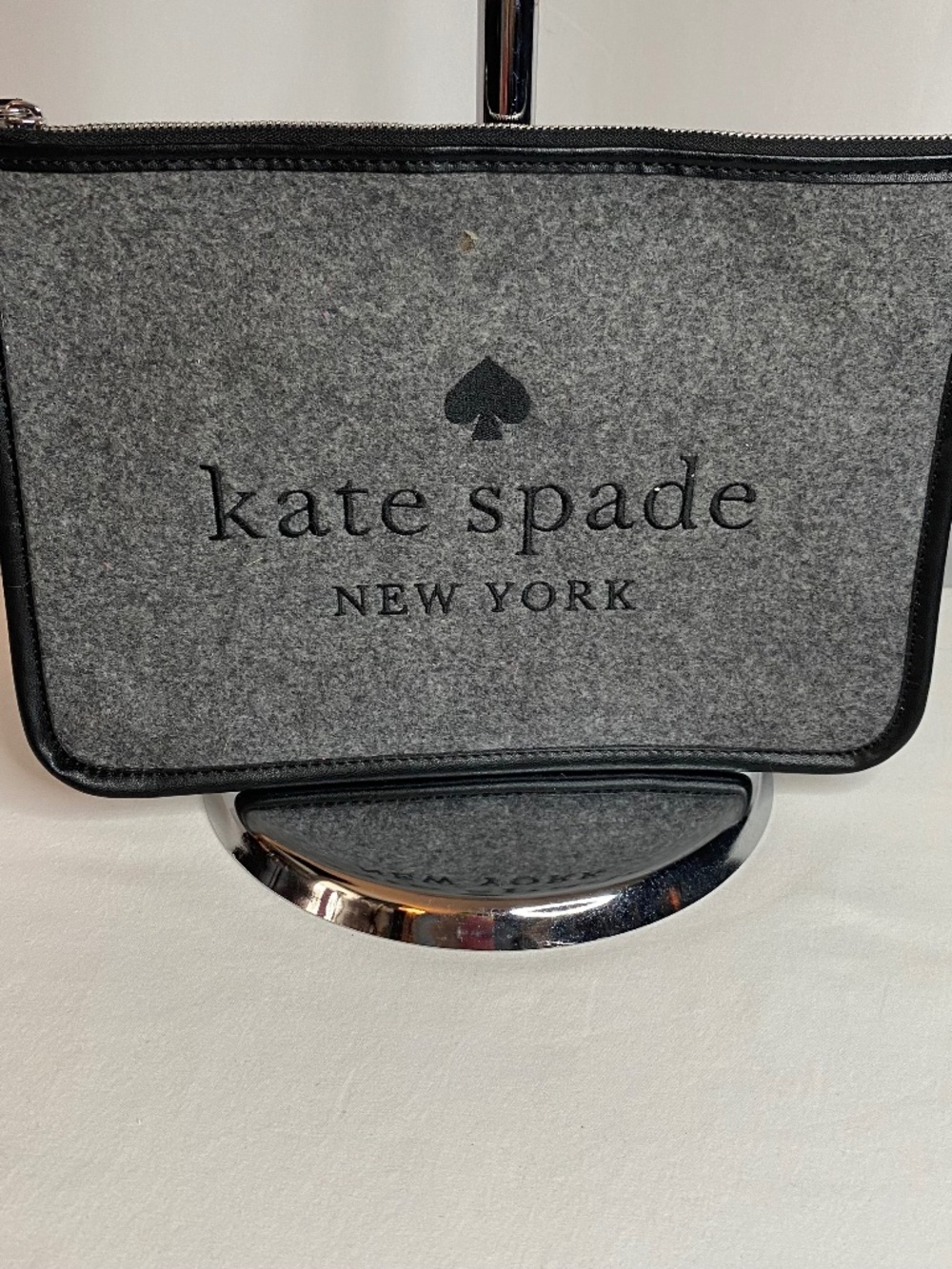 Kate Spade Gray Wool Pouch